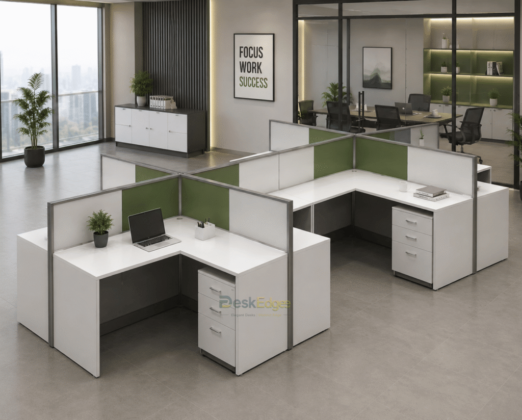 L-Shape Panel Based Cubicle Workstation