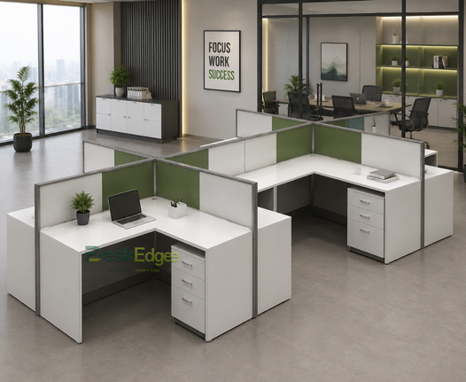 L-Shape Cubicle Office Workstation