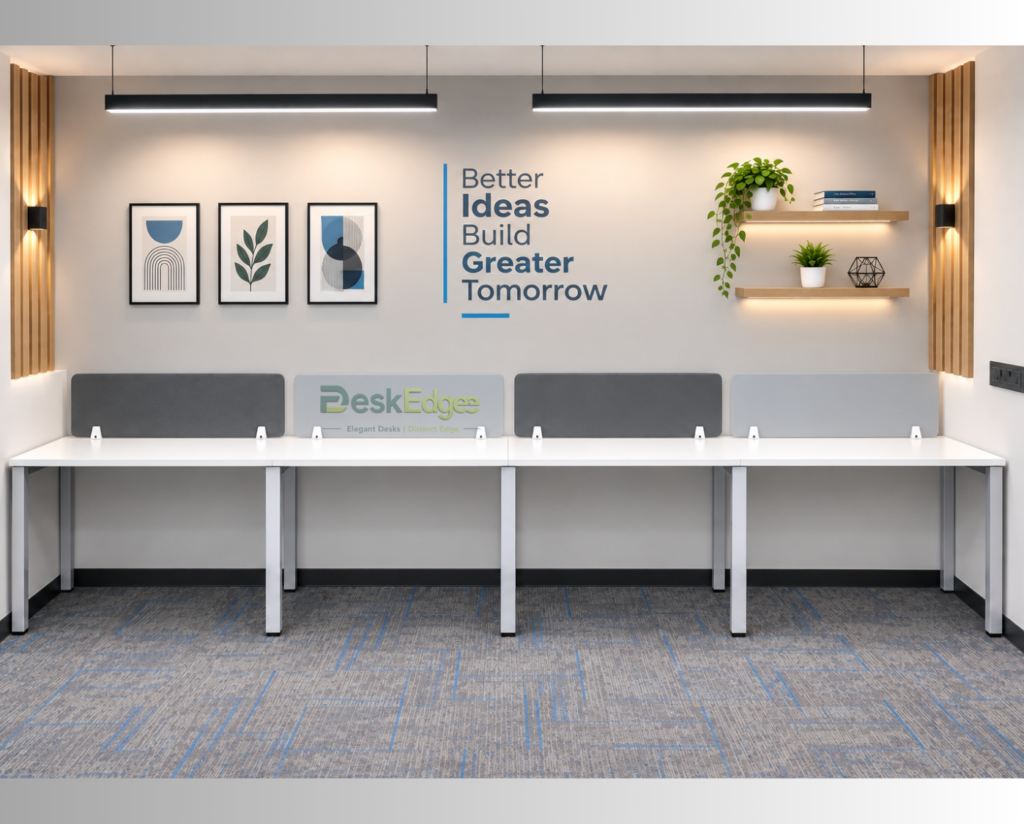Wall-Side Linear Open Desking Workstation