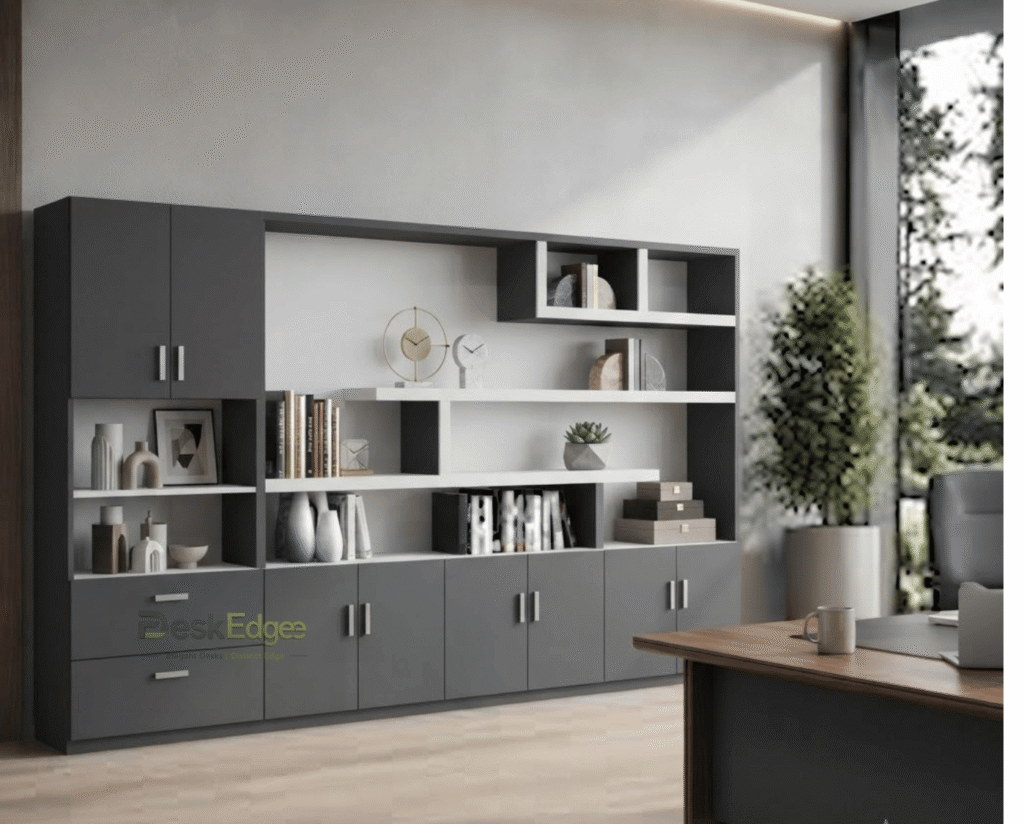Wooden office back unit