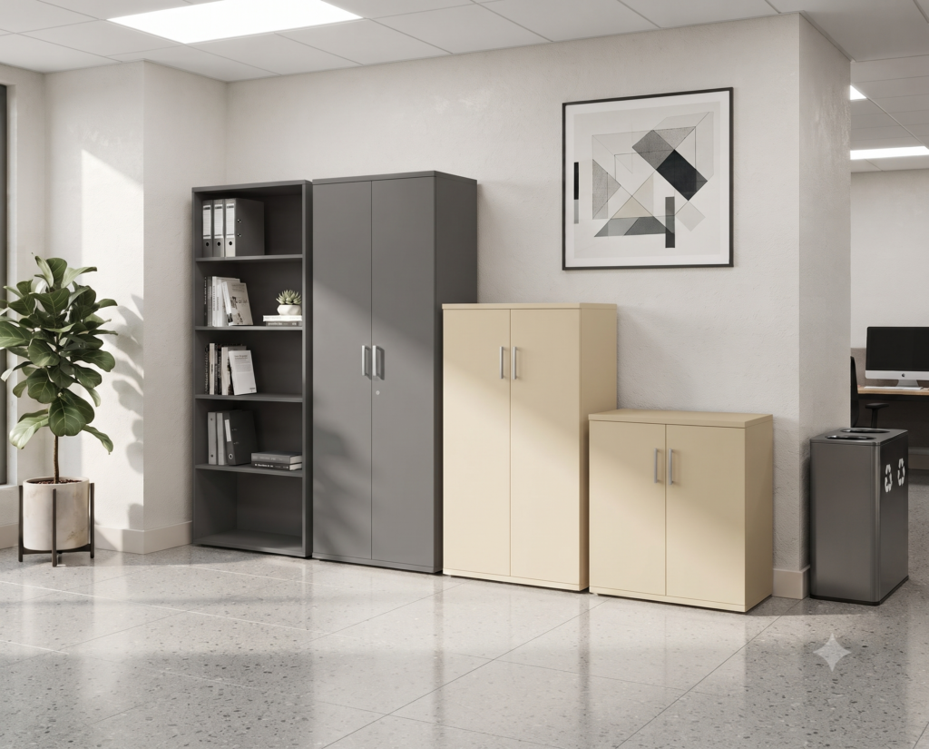 Wooden office storage cabinet