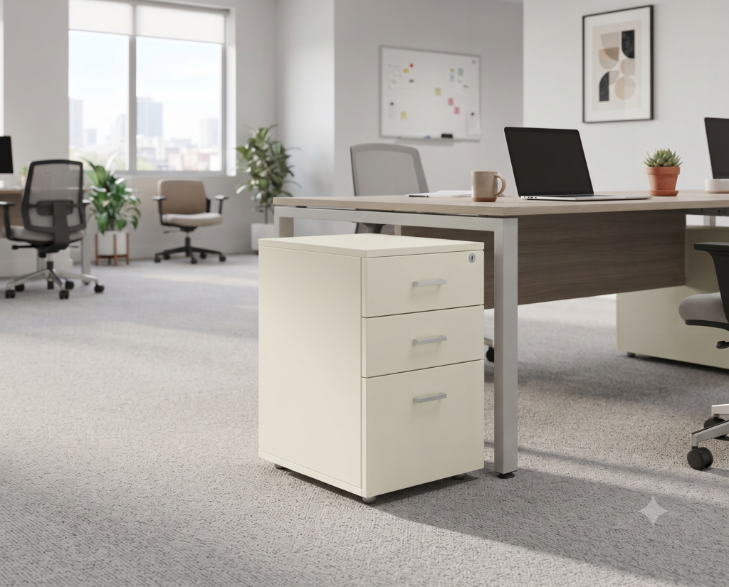 Wooden office pedestal